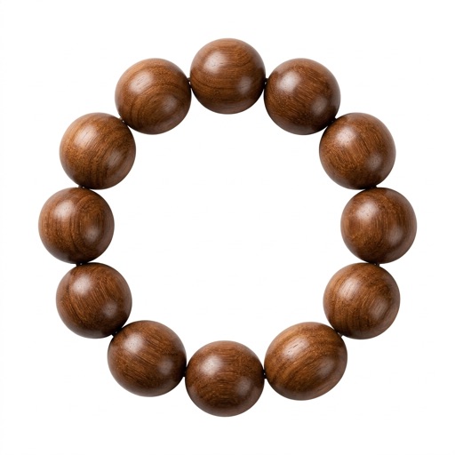 Mala app icon with wooden prayer beads